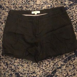 Black linen shorts